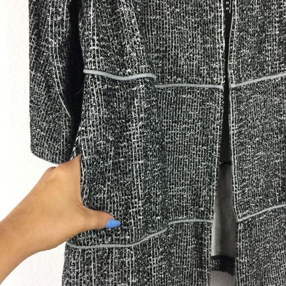 CAbi Adios The Times Black Jacket Medium Textured Knit Mid Length Chic #5299 - Picture 10 of 13